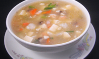 海鮮と豆腐のスープ
